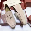 Loro mokasyki fortepianowe buty Lp Casual Mens dams płaskie niska top krowa skóra skóra Oxfords designerskie buty moccasiny mokasynowe trampki sukienki sukienki Buty 35-45 U0MF