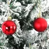 Autres fournitures de fête d'événement 24pcs boules de Noël ornements pour arbre de Noël mini incassable multicolore boule suspendue décoration de vacances 231017