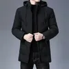 Parka da uomo in piumino Abbigliamento Wellsome Marchio di alta qualità con cappuccio Moda casual Cappotto lungo addensato Capispalla invernale Cappotti giacca a vento 231018