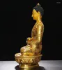 Decorative Figurines 30cm Amitabha Buddha Statue Tibetan Buddhism Brass Gilt Sakyamuni