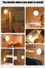 Şarap bardakları led gece ışık usb şarj hareket sensörü yuvarlak enerji tasarrufu lambaları yatak odası ses ışık kontrolü koridor ev banyo 231017