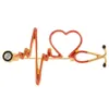 Medicina médica broche de metal pinos estetoscópio eletrocardiograma batimento cardíaco em forma enfermeira médico esmalte pino lapela jóias gift266j