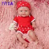 Dolls IVITA WG1512 36cm 1.65kg Full Body Silicone Bebe Reborn Doll with 3 Colors Eye Realistic Girl Baby Toy for Children with Clothes 231017