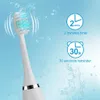 Escova de dentes elétrica super sônica, para adultos e crianças, temporizador inteligente, clareamento ipx7, à prova d'água, bateria aa substituível, versão 231017