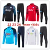 23/24 Half zipr Napoli soccer jersey trackSuit Zielinski 23 24 AE7 D10S SSC Naples Long sleeve jacket set veste training suit uniform MEN AND KIDS