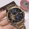 Omeg WISH WIDS FOR Men 2023 Męskie zegarki Tourbillon Four Needles Automatyczne wad mechaniczny Wysokiej jakości najlepsza luksusowa marka stalowa stalowa moda faza księżyca Prezent