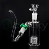 Neuer 14-mm-18-mm-Matrix-Perc-Glas-Aschefänger-Bubbler mit J-Haken-Adapter, J-Haken, Glaspfeifen und Glasschüssel-Shisha-Kits zum Rauchen