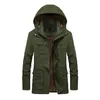 Men's Jackets Autumn And Winter Plush Washed Casual Jacket Mid Length Trench Coat Oversized