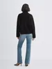 女性用セーター秋と冬のカラーコリジョンロックステッチエッジ濃厚なリブ付きタートルネックウールプルオーバー女性2023koreanファッションセーター