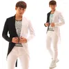 Men's Suits Men Designs Halloween Adult Stage Costumes For Singers Blazer Dance Clothes Jacket Star Style Dress Punk White Black