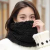 Scarves Korean Solid Thicken Faux Fur Neck Protection Plush Scarf Men Women Winter Outdoor Coral Velvet Warm Cover Pullove