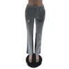 Dames Micro Flare Sweat Pants Designer Sport Leggings Fashion Printing Losse DrawString Heatpants voor 2023 Spring