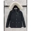 Down jacket men's fur collar parka winter waterproof white duck coat cloak fashion men and women couples casual version to keep warm Mens down jacket parkas woolrich