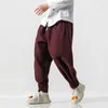 Men's Pants 2023 Men Chinese Style Lantern Winter Thicken Wool Harem Male Warm Oversize Trousers Thick Plaid