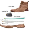 Boot Men Women 662 Combat Hkaz Boots Anti-Smashing Steel Toe Cap Randonnée Indestructible Safety Work Work Chaussures F611 231018 60 S