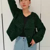 Womens Wool Blends Casual Green Tweed Woolen Jacket Aautum Arrival Factory Outlet 2024 231018