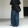 メンズフーディーズスウェットシャツ日本の特大のジーンズファッションバギーソリッドカラーステッチズボンストリートストレートハラジュクデニムパンツ231018