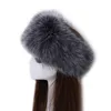 Зимняя толстая лисья шерсть в форме круга, русская шапка, пушистая повязка на голову, женская меховая повязка на голову, меховая повязка на голову, широкий головной убор, аксессуары для лыжной шапки 210261F
