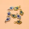 100 Stück Antik Silber Hamsa Hand der Fatima Perlen Türkischer Böser Blick Charms Anhänger für DIY Schmuckherstellung Findings272B