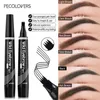 Ögonbrynsförstärkare Mikroblading Eyebrow Pen Waterproof Fork Tip Eyebrow Tattoo Pencil Långvarig professionell fin skiss flytande ögonbryn 231018