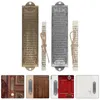 Tenda 2 set Mezuzah in metallo con decorazione religiosa incisa per la benedizione della porta d'ingresso