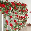 Decoratieve bloemen kunstmatige bloemenslinger nep Rose Vine hangend voor bruiloft tafel middelpunt arrangement kamer babyshower