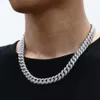 Hip Hop gros bijoux de luxe 10mm Miami glacé diamant chaîne à maillons cubains 925 collier en argent Sterling