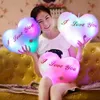 Plush Light - Up Toys Creative Luminous Pillow Stars/Love Studed Plush Toy Therming Contlull Light Cushion Gifts Toys for Kids Girls Birthday 231017