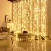 Strängar USB FESTOON LED String Light 8 Mode Remote Christmas Fairy Garland Curtain Decor for Home Holiday Decorative Year Lamp