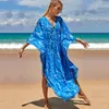 Robes de soirée 2023 été motif zèbre moyen tissage Robe Extra Large plage Blouse Bikini crème solaire Robe vacances Robe ample