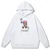 Sweats à capuche pour hommes positifs optimistes et heureux peintre dessins animés à capuche hommes Harajuku mode à capuche en vrac surdimensionné vêtements coton sweat-shirt