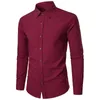 Męskie koszule 2023 Bawełniana lniana bluzka Bluzka luźne topy z długim rękawem