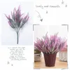 Flores decorativas 1 PCS Decoração de casa Trigo Lavanda Artificial Reunindo Plantas Em Vaso Buquê De Plástico Flor Falsa