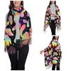 Scarves Magic Mushrooms Scarf For Womens Warm Winter Shawl Wrap Hippie Boho Long Large Evening Dress