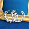 JUST FEEL 2020 New Design Vintage Chain Hoop Earring For Women Big Gold Silver Color Round Brincos Jewelry Female Statement Gift325L