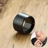 Cluster Rings Men 15mm Extra Wide Tube Ring In Black Stainless Steel Chunky Band Male Jewelry Mens Accessories165V