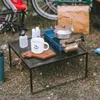 Kampeermeubilair Draagbare opvouwbare picknicktafel Lichtgewicht aluminiumlegering Wandelen Campingtafel met draagtas Strandbureau Tuinmeubilair 231018