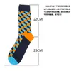 5 par/parti kammade bomullsmän strumpor Happy Compression Socks Colorful Diamond Funny Dress Socks Men Big Size 39-46 T190826