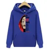 Money Heist Felpe con cappuccio da uomo Felpe uomo/donna Pullover con cappuccio gioventù Skateboard Abbigliamento sportivo La Casa De Papel Maglia House of Paper