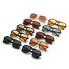 Okulary przeciwsłoneczne Oulylan Square Retro Pilot Clear Ocean Frame Shades Uv400 Męs