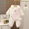 Abbigliamento per bambini in cotone pile autunno e inverno Plus Tutina per bambina carina e super carina