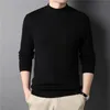 Mens Suéteres MRMT Marca Cashmere Camisola Meia Gola Homens Pulôveres De Malha Para Masculino Juventude Magro Malhas Homem 231017