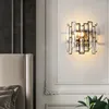 Lámparas de pared Decoración Nórdico Moderno Cobre Lujo Led Arte Araña Lámpara colgante Luz Habitación Cristal Creativo Estudio Escalera Decorativa