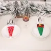 Рождественские украшения Рождественский чехол для столовых приборов Рождественская посуда Вилка Нож Сумка Рождественский домашний декор обеденного стола T9I002478