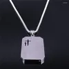 Ketten Hip Hop Kreuz Katholische Göttin Edelstahl Halsketten Anhänger Frauen/Männer Silber Farbe Multilayer Schmuck Collier N6001S08