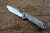 Y-START Outdoor EDC Gift Folding Knife Pocket S35VN Blade Ceramic Ball Bearing Washer Gray TC4 Titanium Handle LK2001