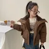 ダウンコート冬の秋の女の子暖かい赤ちゃんパッド入りジャケットキッズパフ子供トップファッションベルベットコーデュロイコットン2-11y