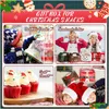 Christmas Decorations Treat Boxes Santa Elf Snowman Elk Xmas Cardboard Present Candy Cookie With Handles Holiday Party Favor S Mxhom Dhlns