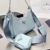 Borsa a tracolla in nylon P Edition a triangolo a quattro colori da 3 pezzi Borsa da spiaggia da viaggio di moda Borse firmate sotto le ascelle Borsa a tracolla di lusso Borsa a tracolla con pochette di moda