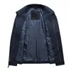 Mäns jackor Autumn Winter Mens Overdimensionerade jacka Casual Zip Up Zipper Plus Size Xxxl Boys Blue Black Outerwear Coat High Quality